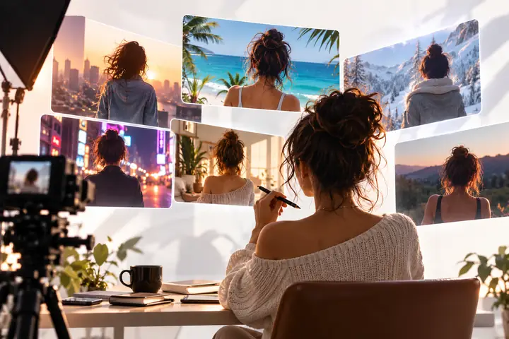 Detailed digital artwork being created on a clean white creative interface, bright editorial view.
