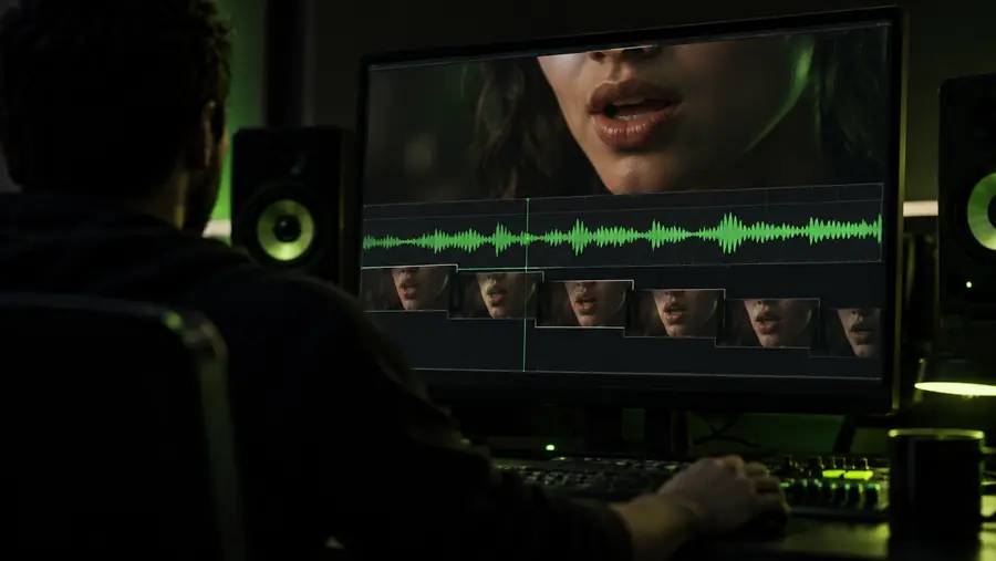 Face and speech track before visible timing is aligned